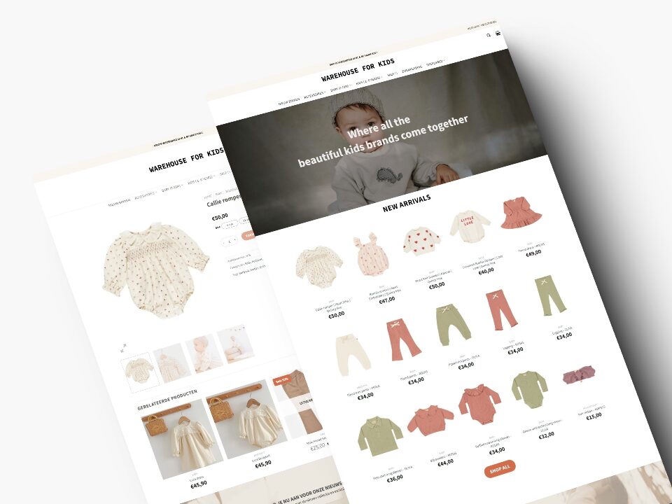 WooCommerce webshop mockup van een lokale webshop uit Breda